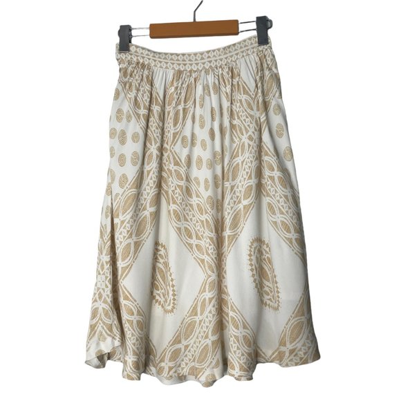 Ports International Vintage Print Rayon Skirt Size 4 Pattern - Picture 2 of 7